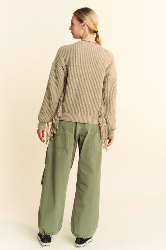 Image of Davi & Dani Drawstring Baggy Pants with Pockets | Queeble.shop