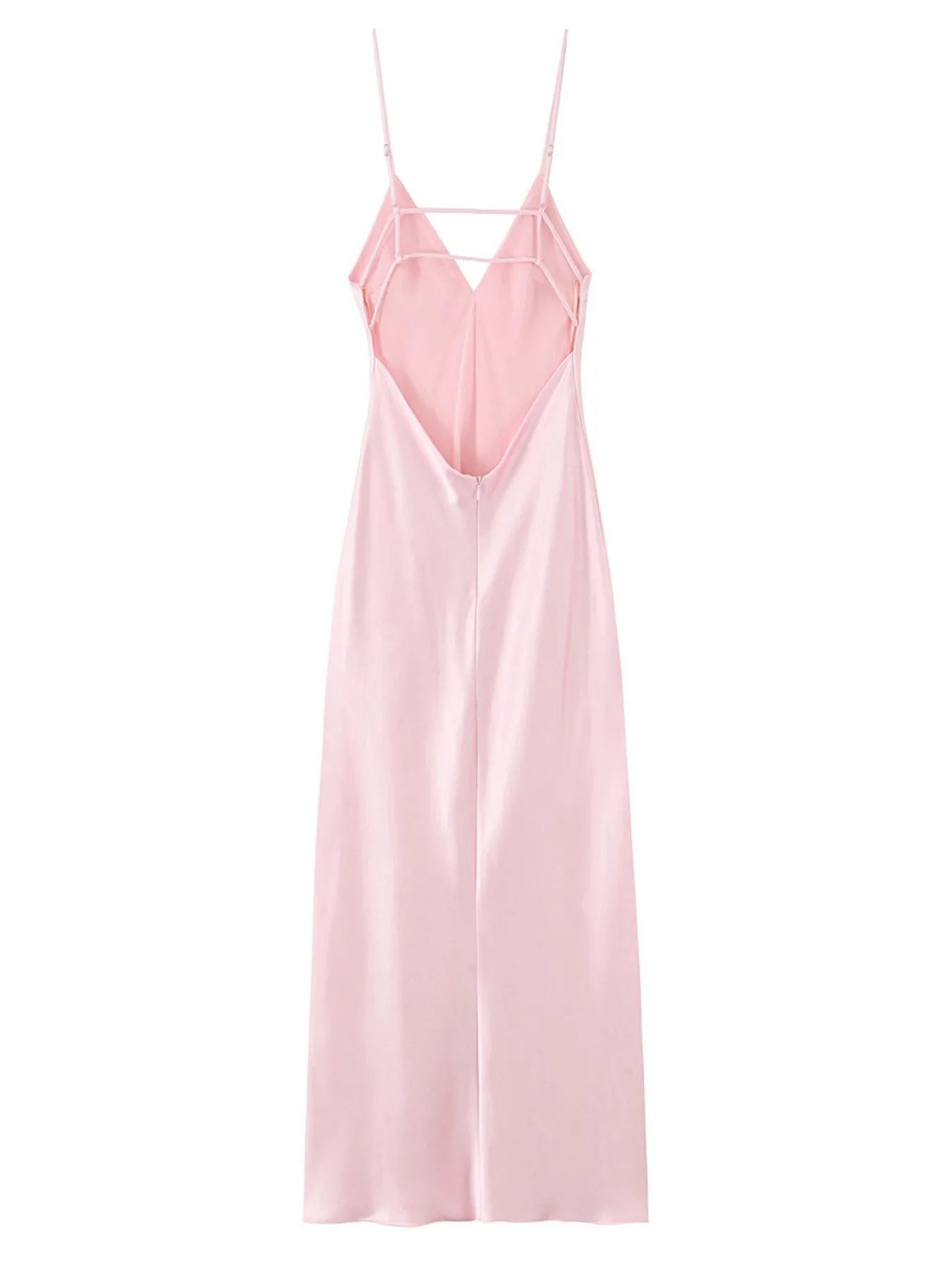 Image of Satin V-Neck Cami Dress | Queeble.shop