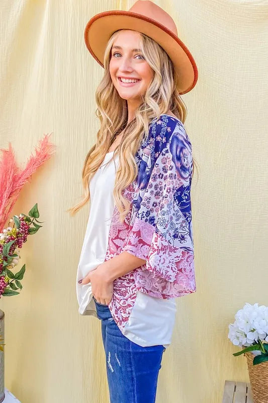 Image of And The WhyFloral Print Bell Sleeve Top | Queeble.shop