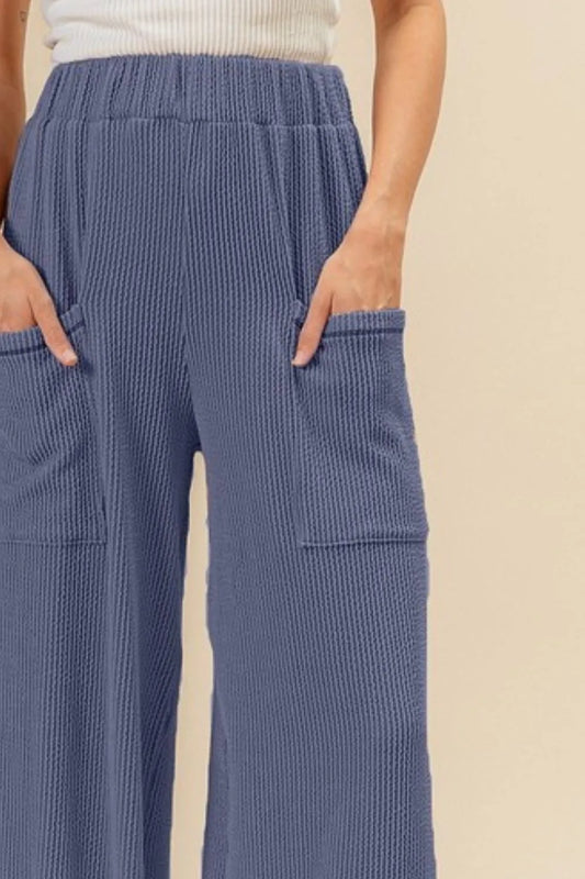 Image of BiBi 2tone Cord Rib Waist Band Side Pocket Pants | Queeble.shop