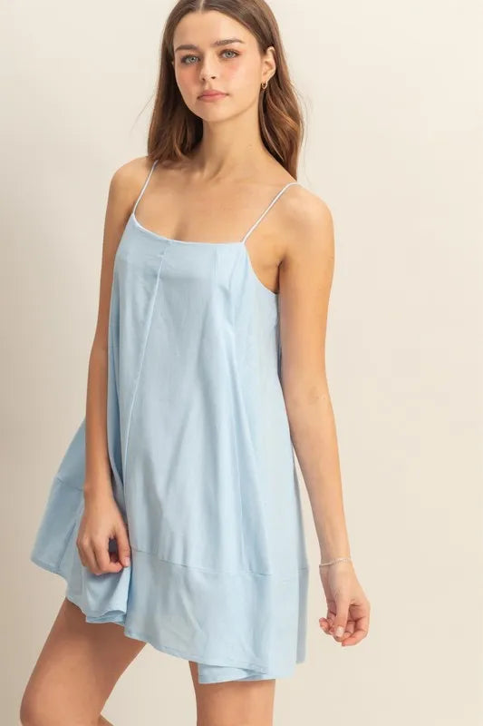 Image of HYFVE A-Line Flowy Mini Cami Dress with Pockets | Queeble.shop