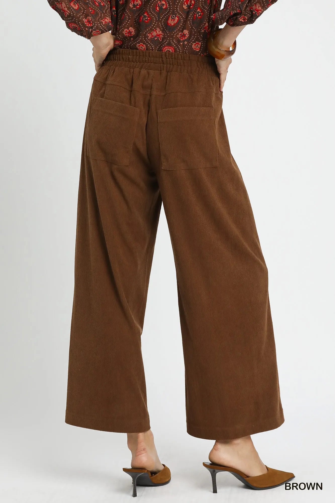Image of Umgee Wide-Leg Corduroy Pants | Queeble.shop