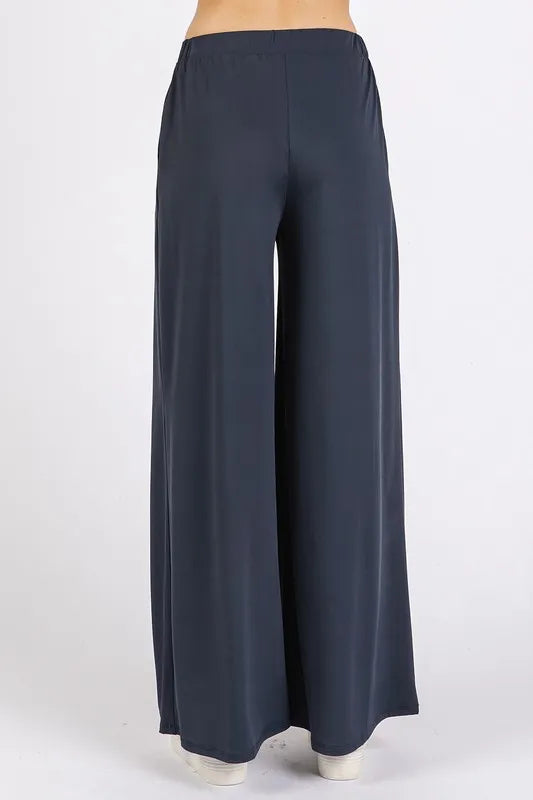 Image of Mittoshop Yoga Air Stretch Elastic Waist Wide Leg Pants | Queeble.shop