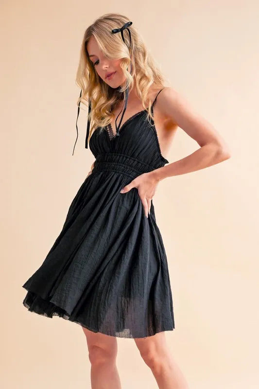 Image of Aemi+Co Lace Detail Mini Cami Dress | Queeble.shop