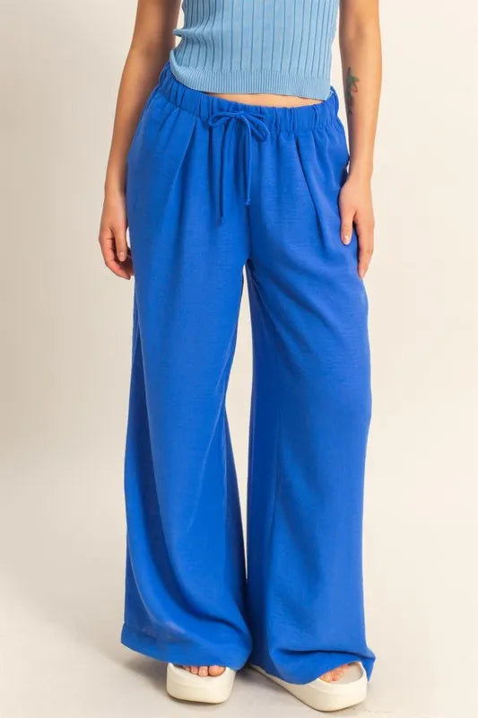 Image of HYFVE Elasticized Waist Wide Leg Pants | Queeble.shop