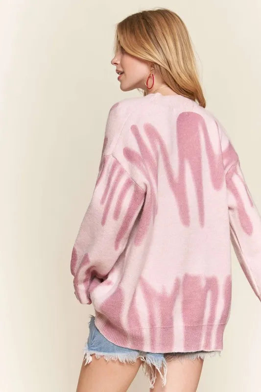 Image of ADORA Drop Shoulder Graffiti Sweater | Queeble.shop