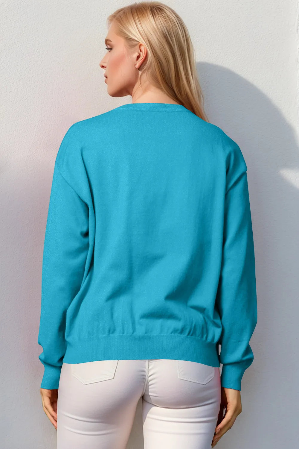 Image of Double Take Full Size Nutcracker Sequin Long Sleeve Sweater | Queeble.shop