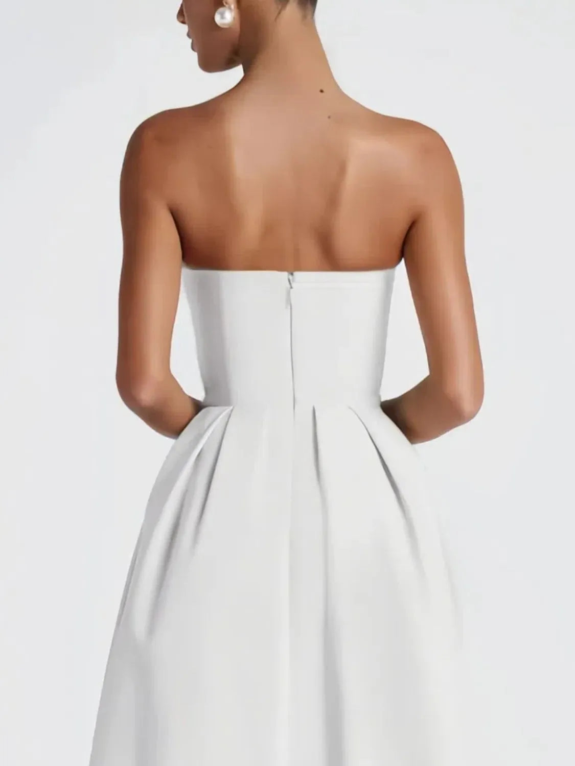 Image of Solid Color Tube Midi Dress | Queeble.shop