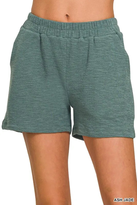 Image of Zenana Cotton Slub Short Pants | Queeble.shop