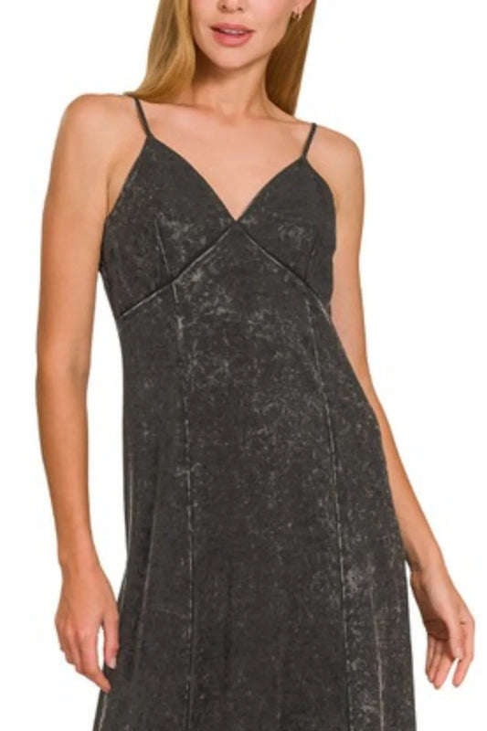 Image of Zenana Tencel Mineral Washed Maxi Dress | Queeble.shop