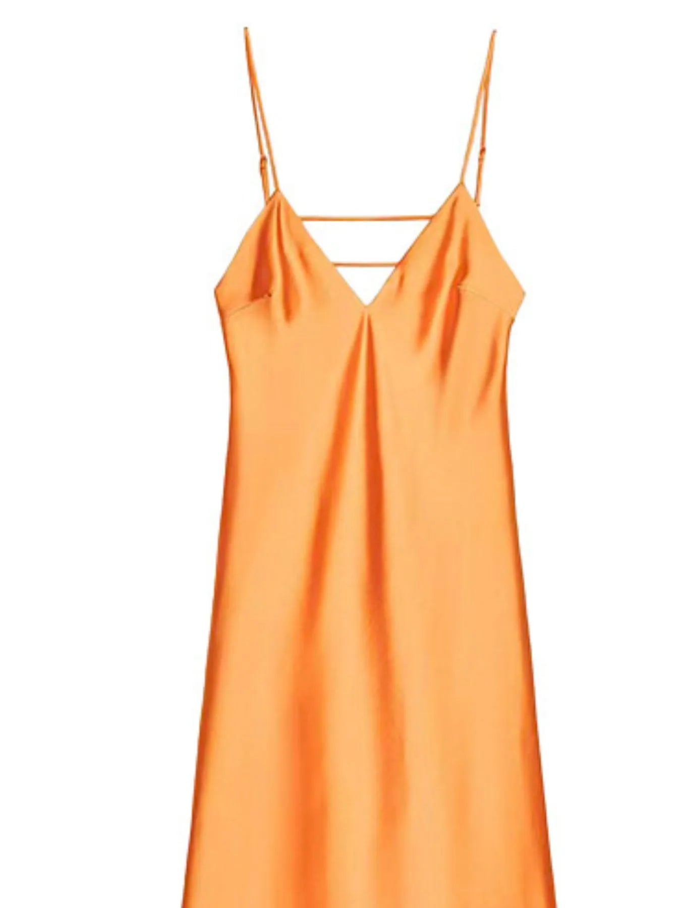 Image of Satin V-Neck Cami Dress | Queeble.shop