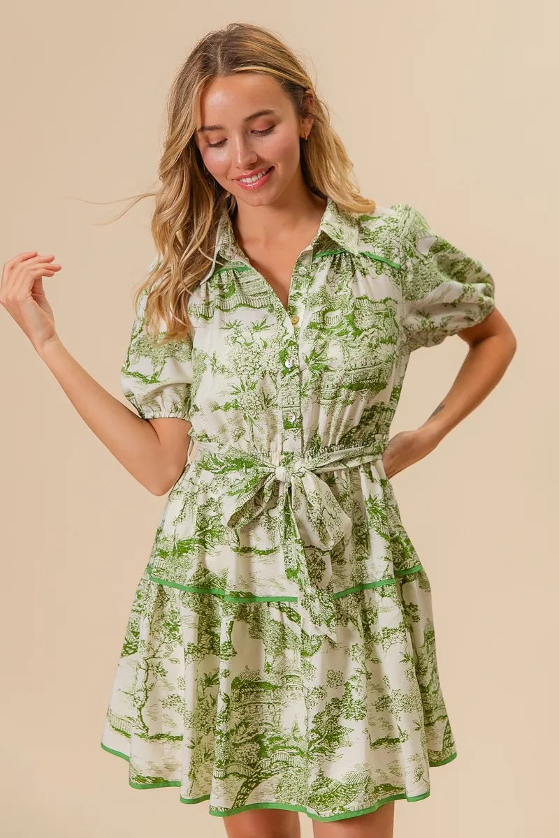 Image of BiBi Woven Printed Tiered Dress | Queeble.shop