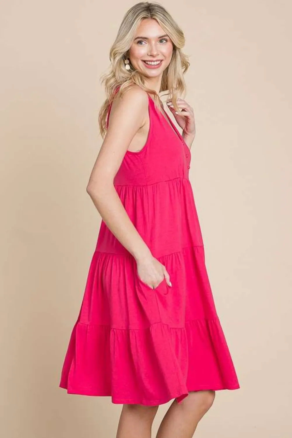 Image of Culture Code Racerback Tiered Tank Dress | Queeble.shop