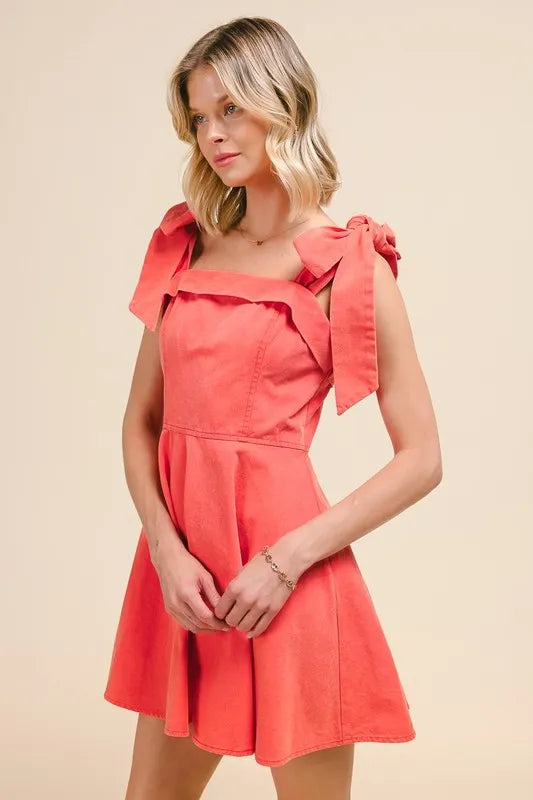 Image of SO ME Fit and Flare Washed Gameday Dress | Queeble.shop