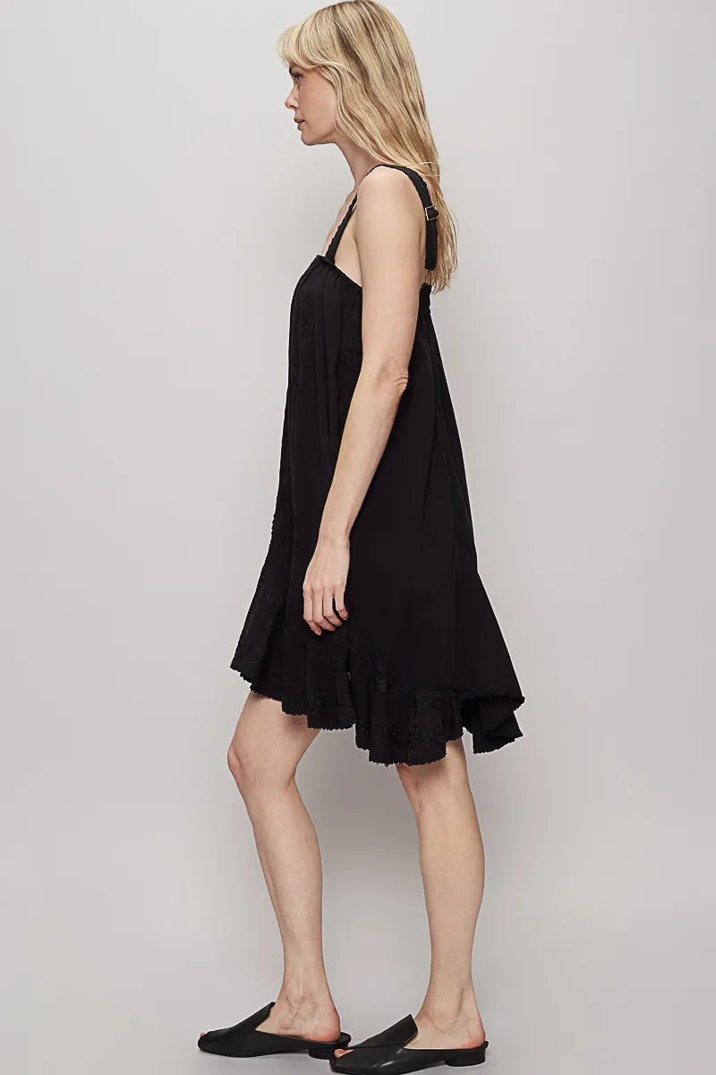 Image of POL Ruffle Hem Sleeveless Mini Dress | Queeble.shop