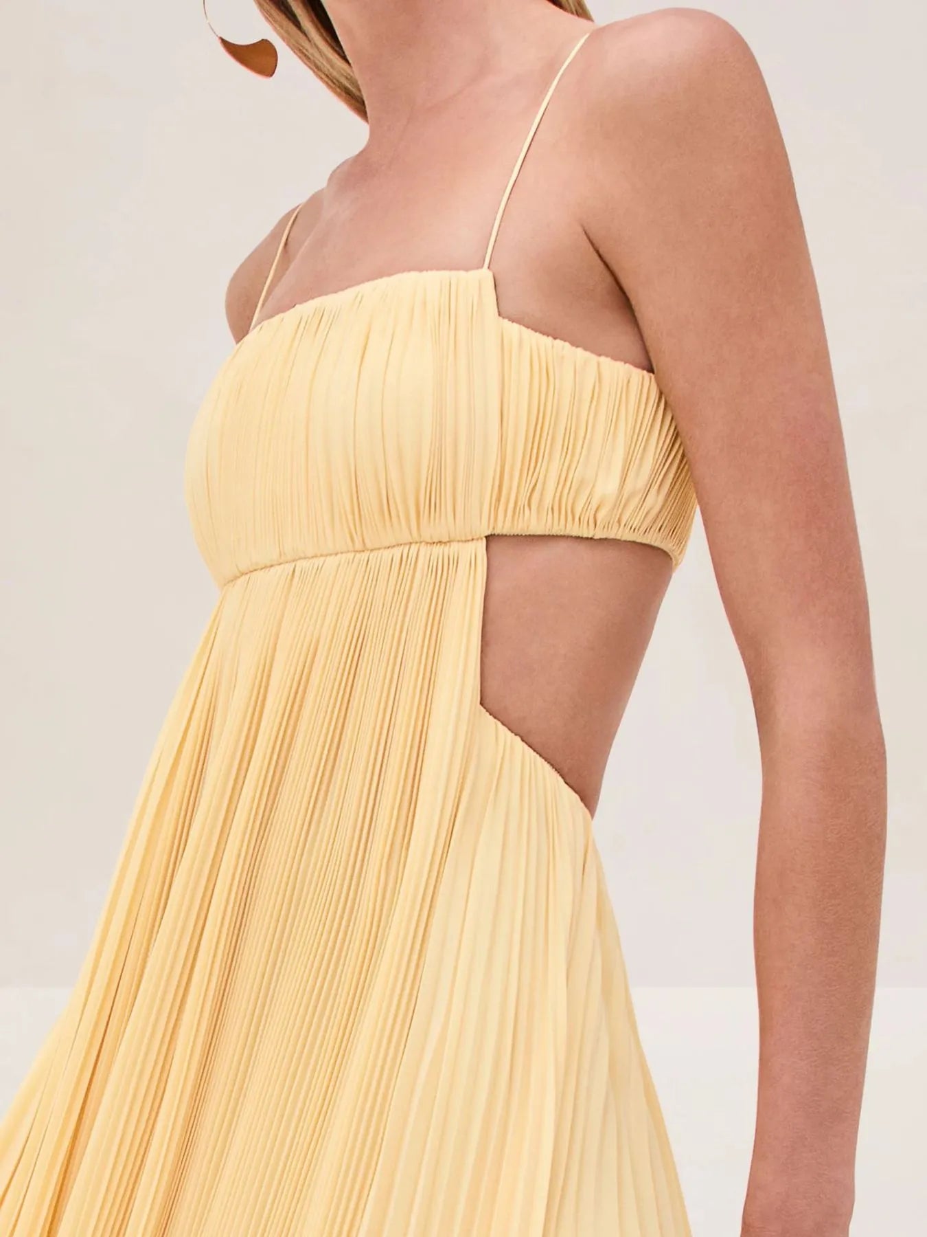 Image of Cutout Ruched Maxi Cami Dress | Queeble.shop