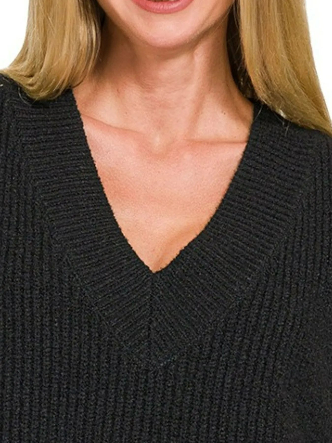Image of Zenana Oversized Sweater Vest with Side Slit | Queeble.shop