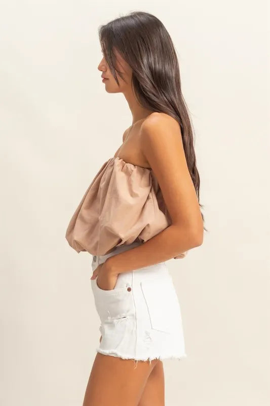 Image of HYFVE Trendy Strapless Bubble Top | Queeble.shop