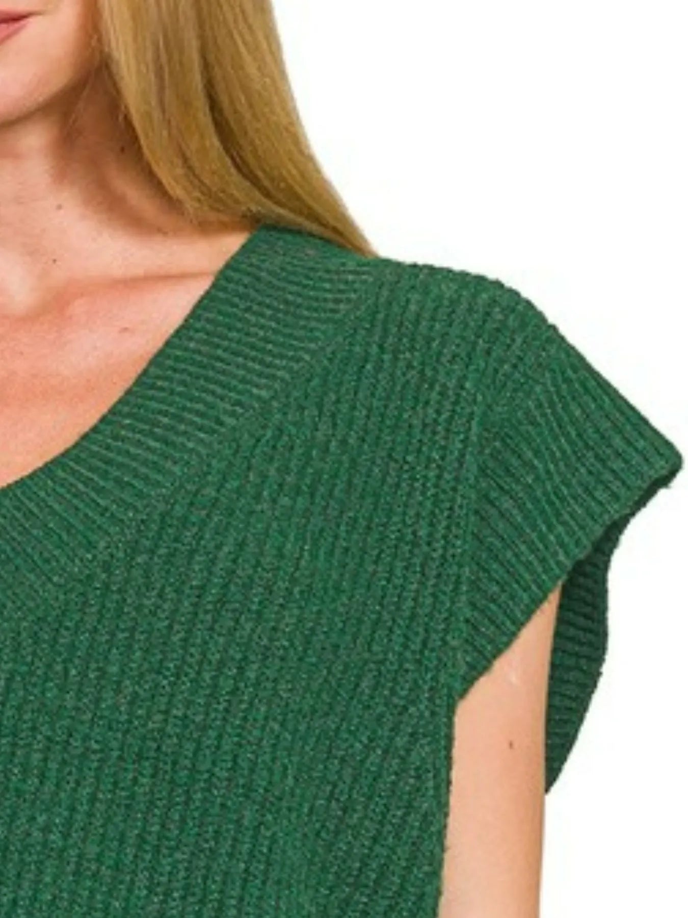 Image of Zenana Oversized Sweater Vest with Side Slit | Queeble.shop