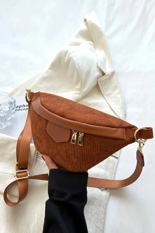 Image of Zenana Corduroy Crossbody Bag with Removable Strap | Queeble.shop