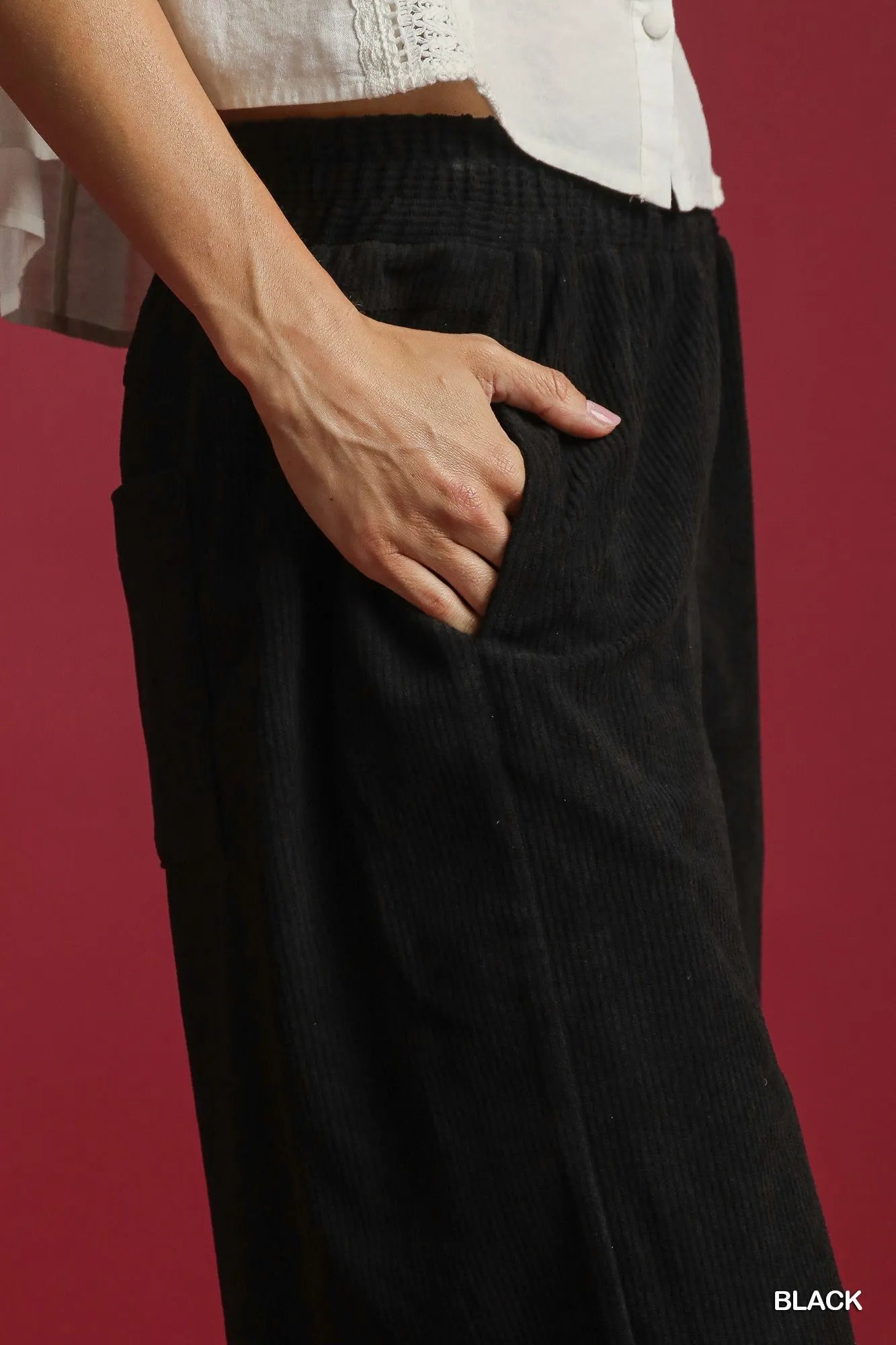 Image of Umgee Wide-Leg Corduroy Pants | Queeble.shop
