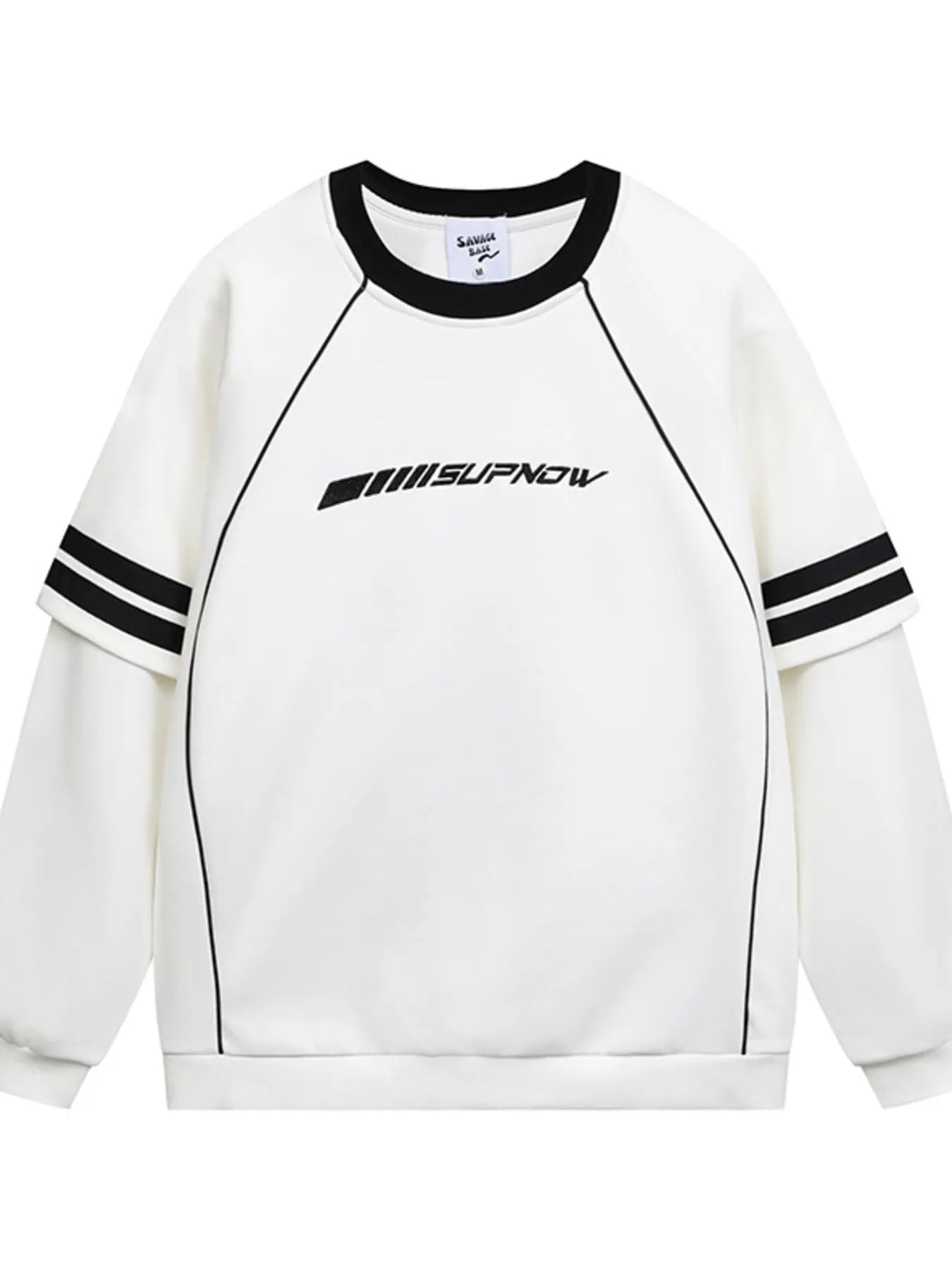 Image of Men's Round Neck Raglan Sleeve Sweatshirt | Queeble.shop