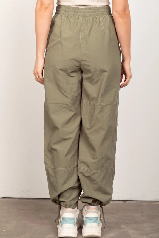 Image of VERY J Drawstring Woven Parachute Joggers | Queeble.shop