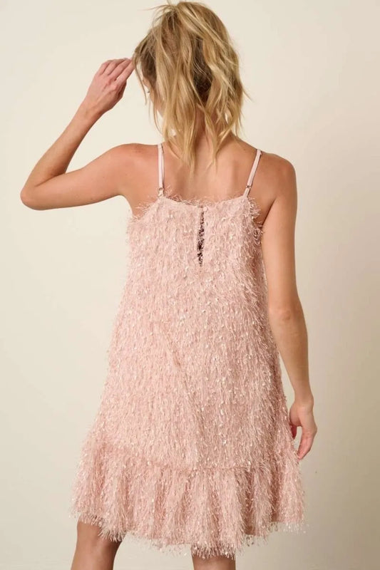 Image of Mittoshop Feather Ruffle Hem Mini Cami Dress | Queeble.shop