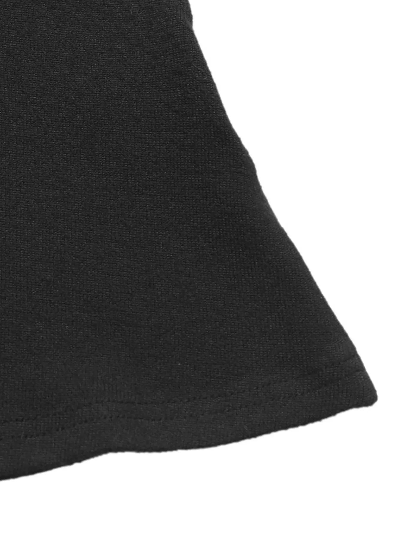 Image of Asymmetrical Contrast Long Sleeve Dress | Queeble.shop