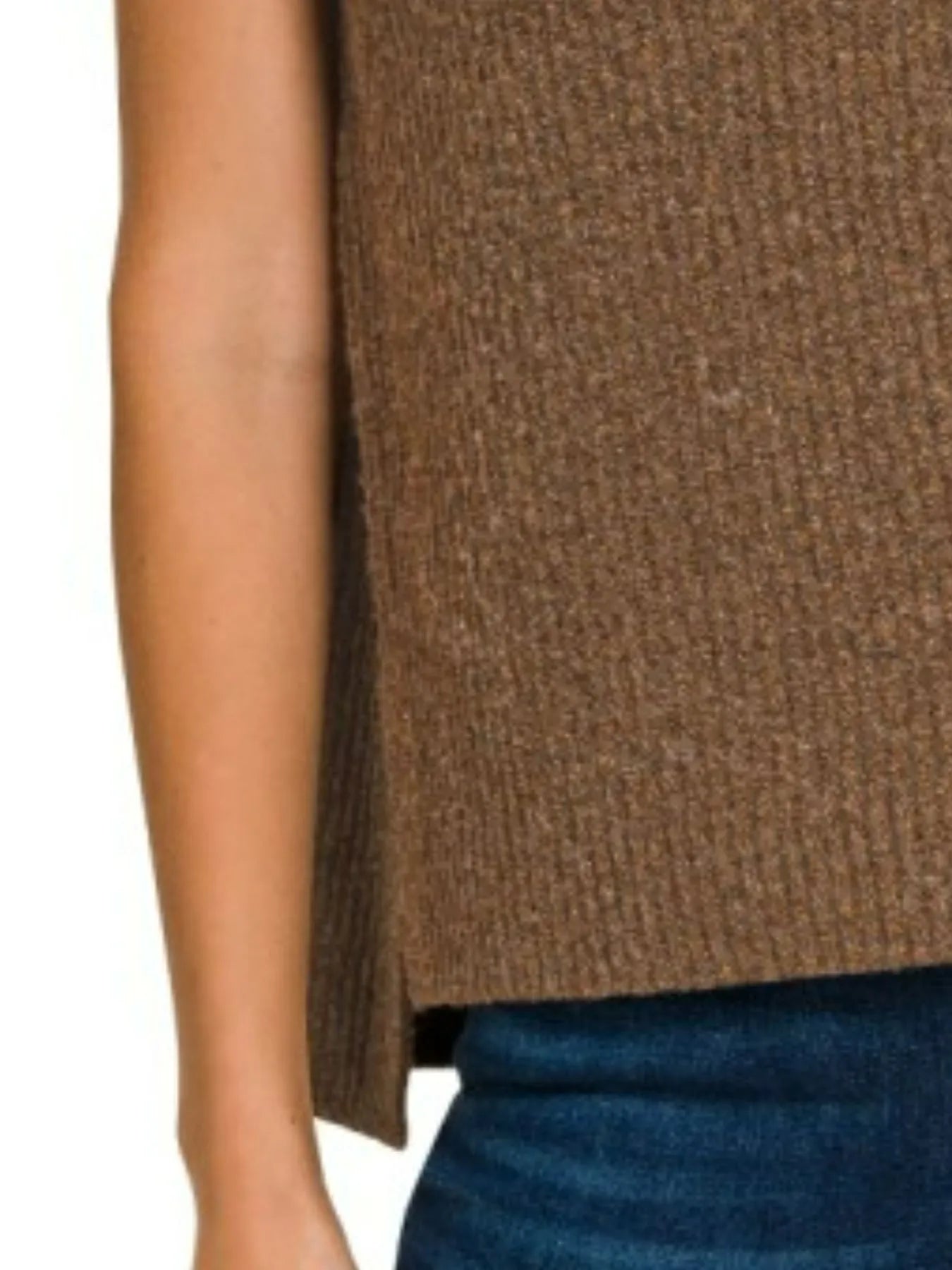 Image of Zenana Oversized Sweater Vest with Side Slit | Queeble.shop