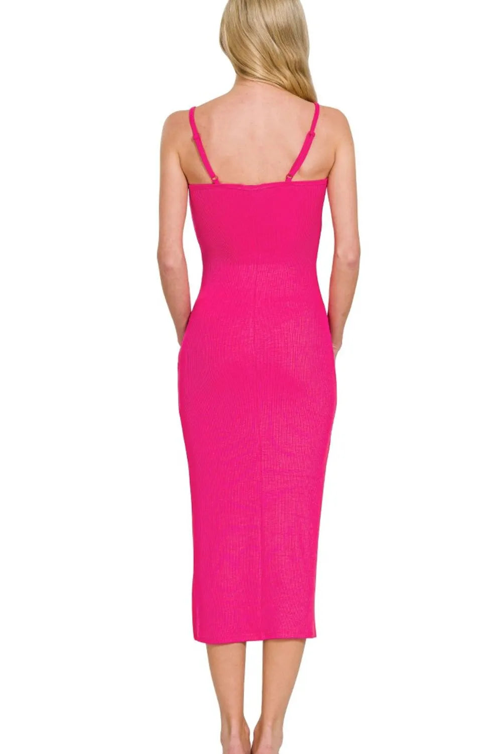 Image of Zenana Ribbed Bodycon Midi Dress | Queeble.shop