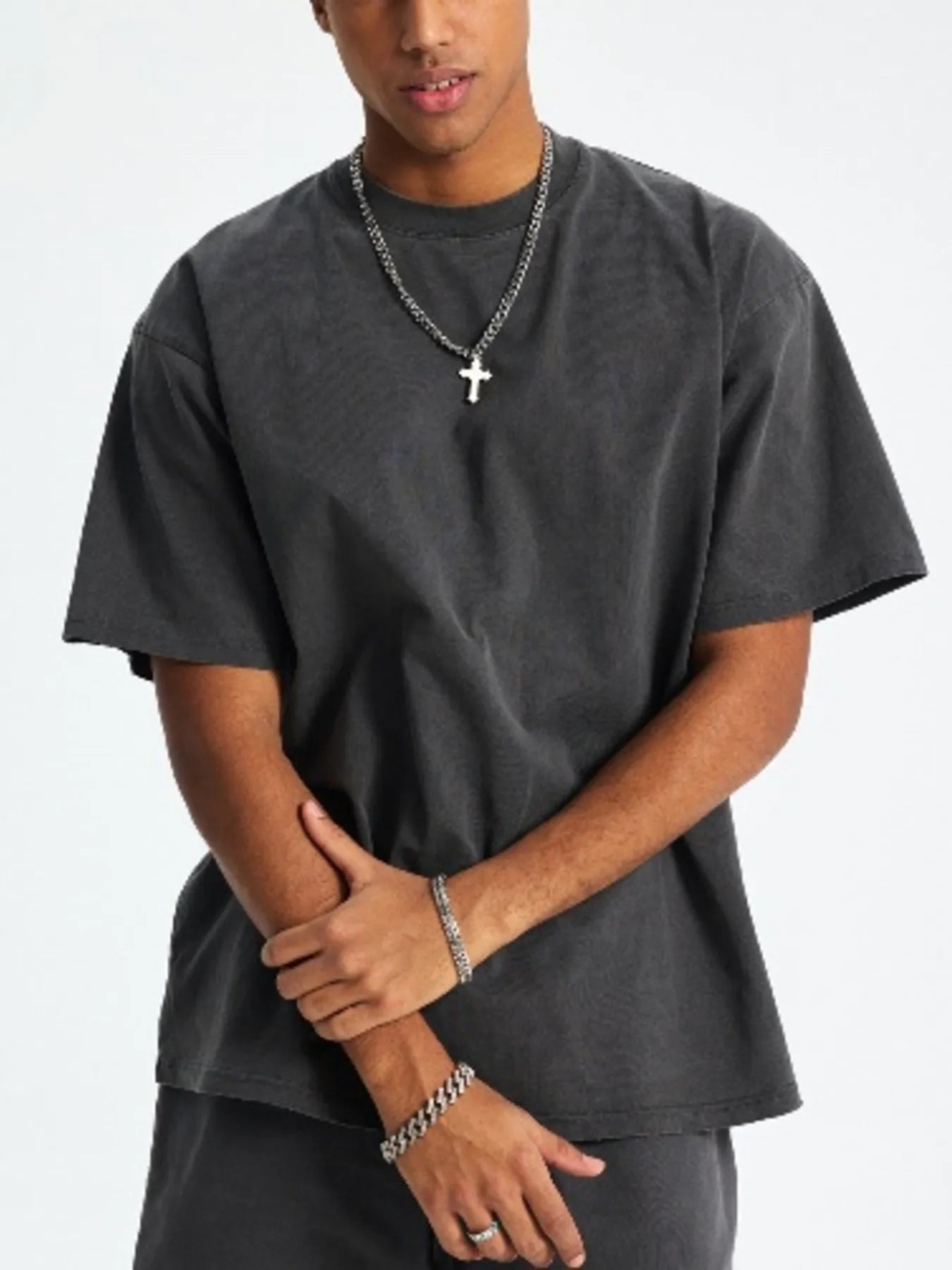 Image of Men's Round Neck Short Sleeve T-Shirt | Queeble.shop