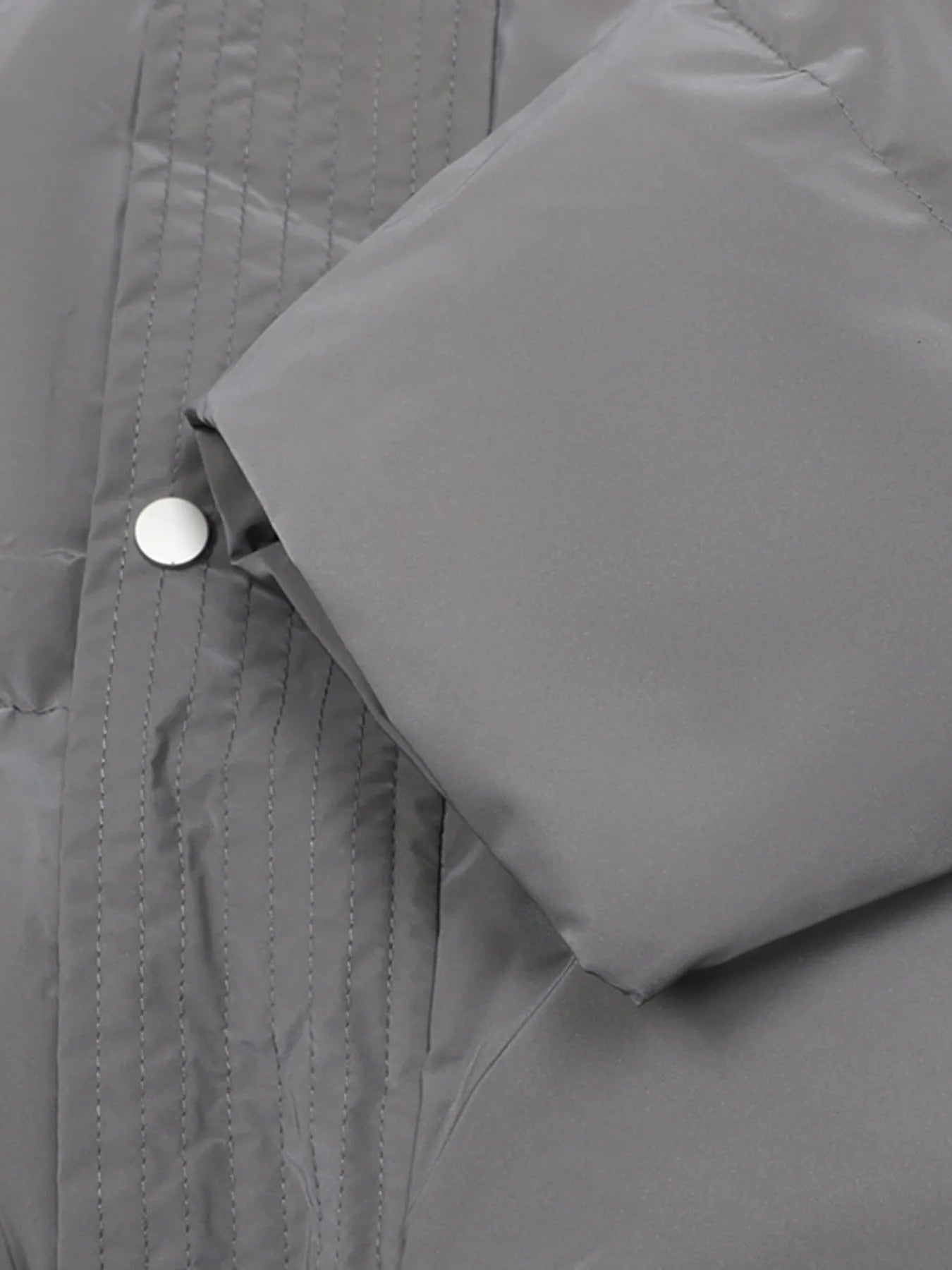 Image of Men's Full Size Quilted Long Sleeve Puffer Jacket Plus Size | Queeble.shop