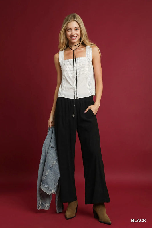 Image of Umgee Wide-Leg Corduroy Pants | Queeble.shop
