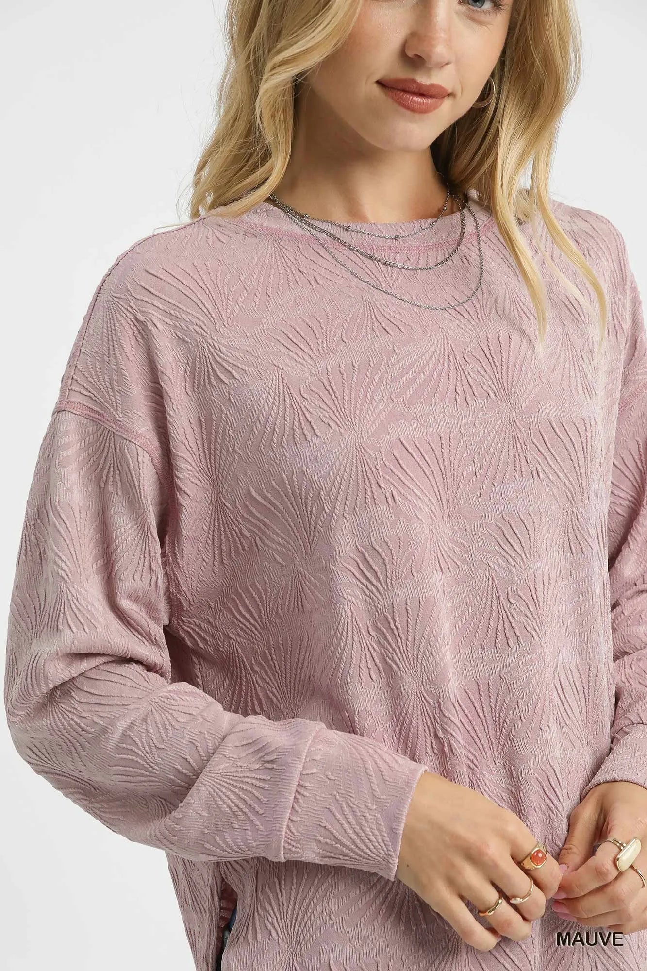 Image of Umgee Textured Knit Long Sleeve Top | Queeble.shop