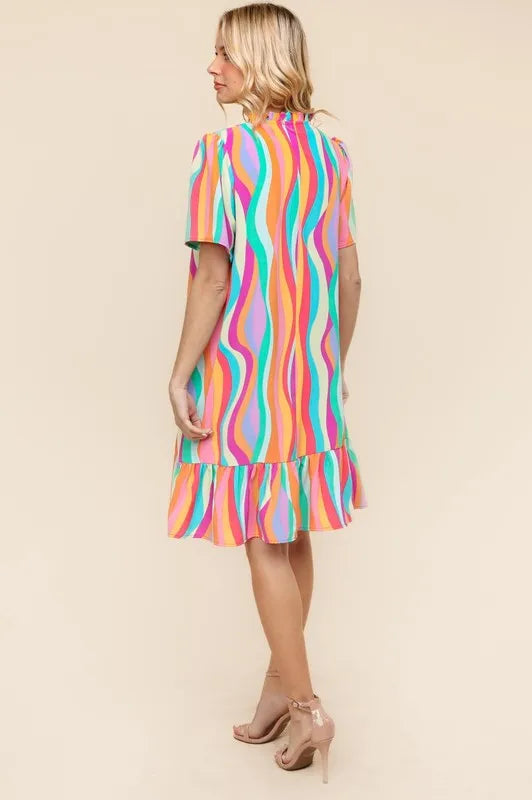 Image of Haptics Tiered Woven Ruffle Hem Dress | Queeble.shop