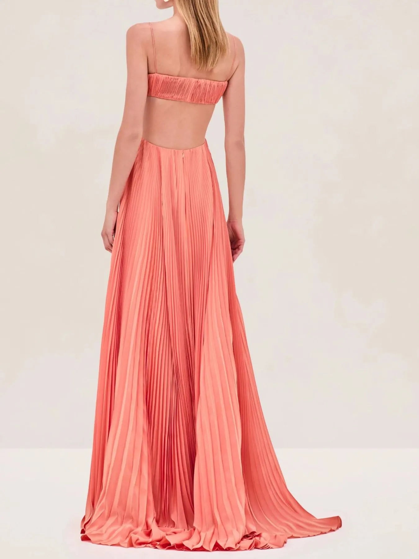 Image of Cutout Ruched Maxi Cami Dress | Queeble.shop