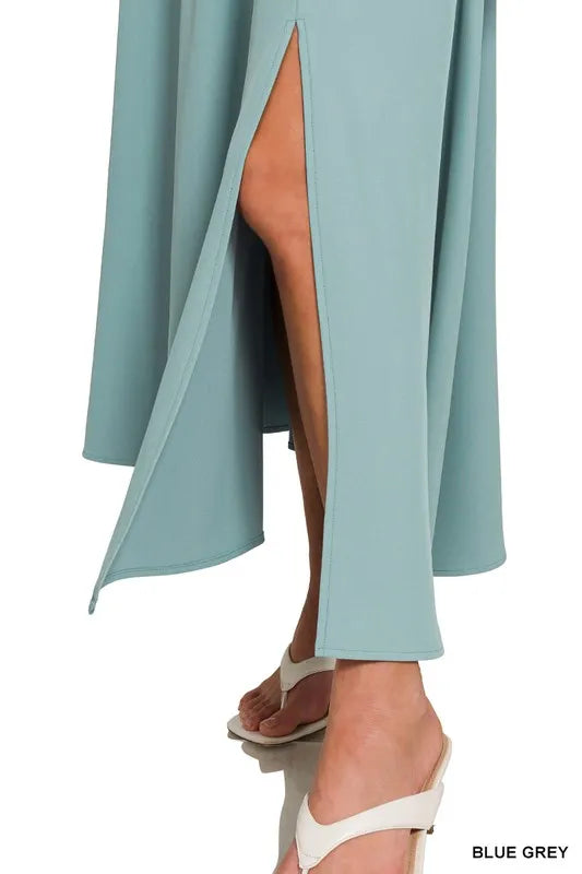 Image of Zenana Heavy Woven Span Crop Tee & Skirt Set | Queeble.shop