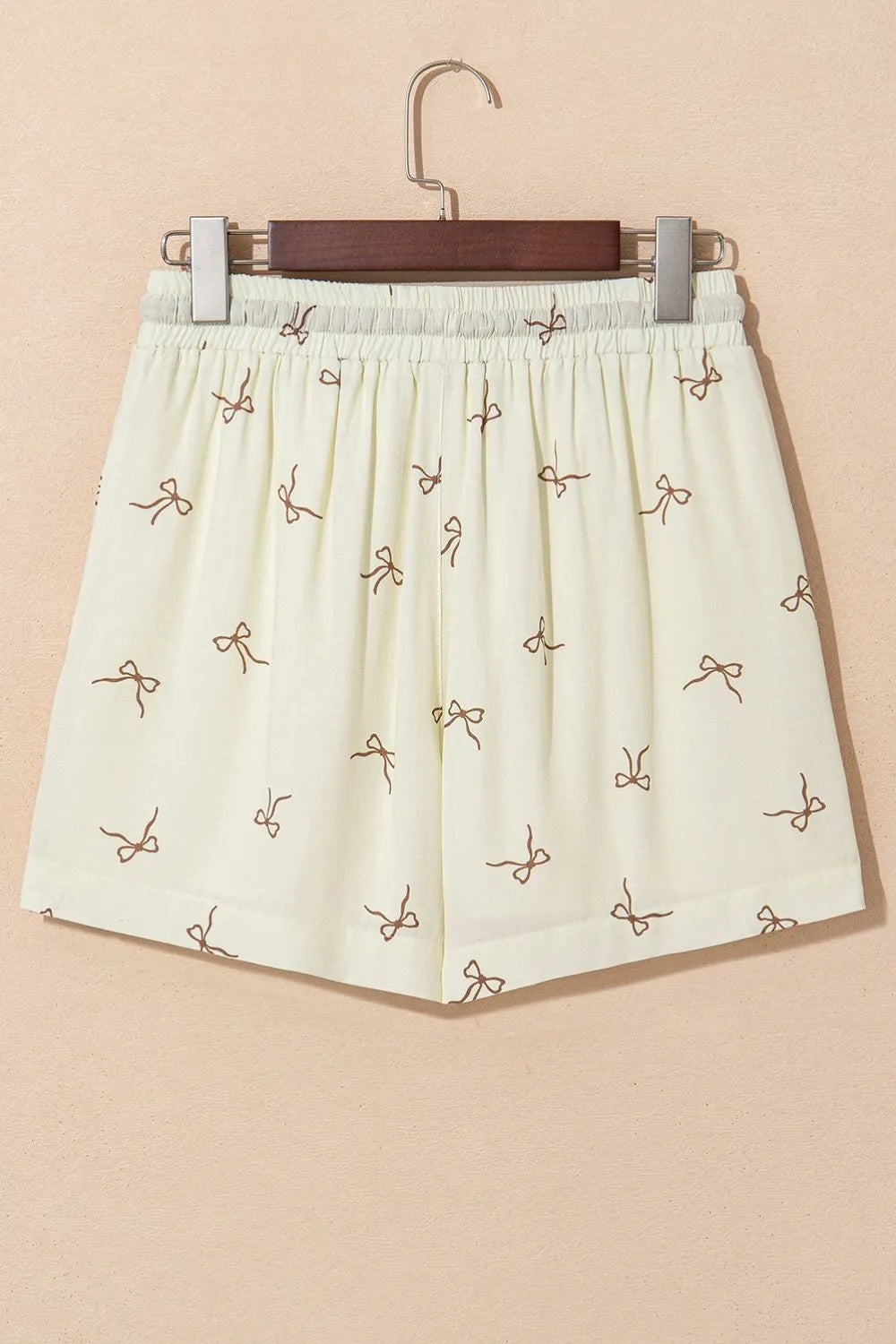 Image of Bow Print Lace Drawstring Casual Shorts | Queeble.shop
