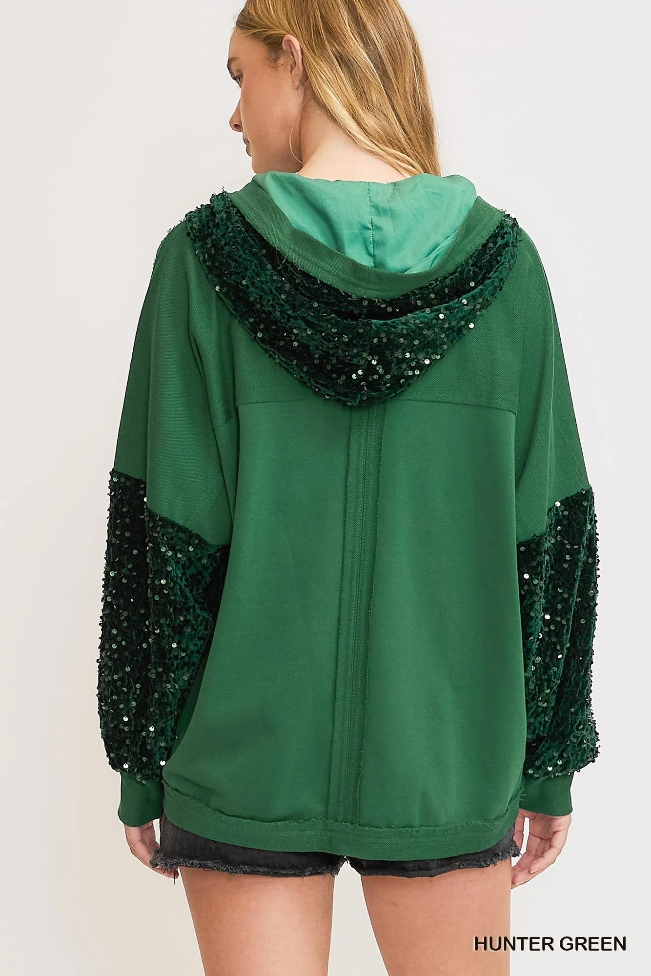 Image of Umgee Sequined French Terry Jacket | Queeble.shop