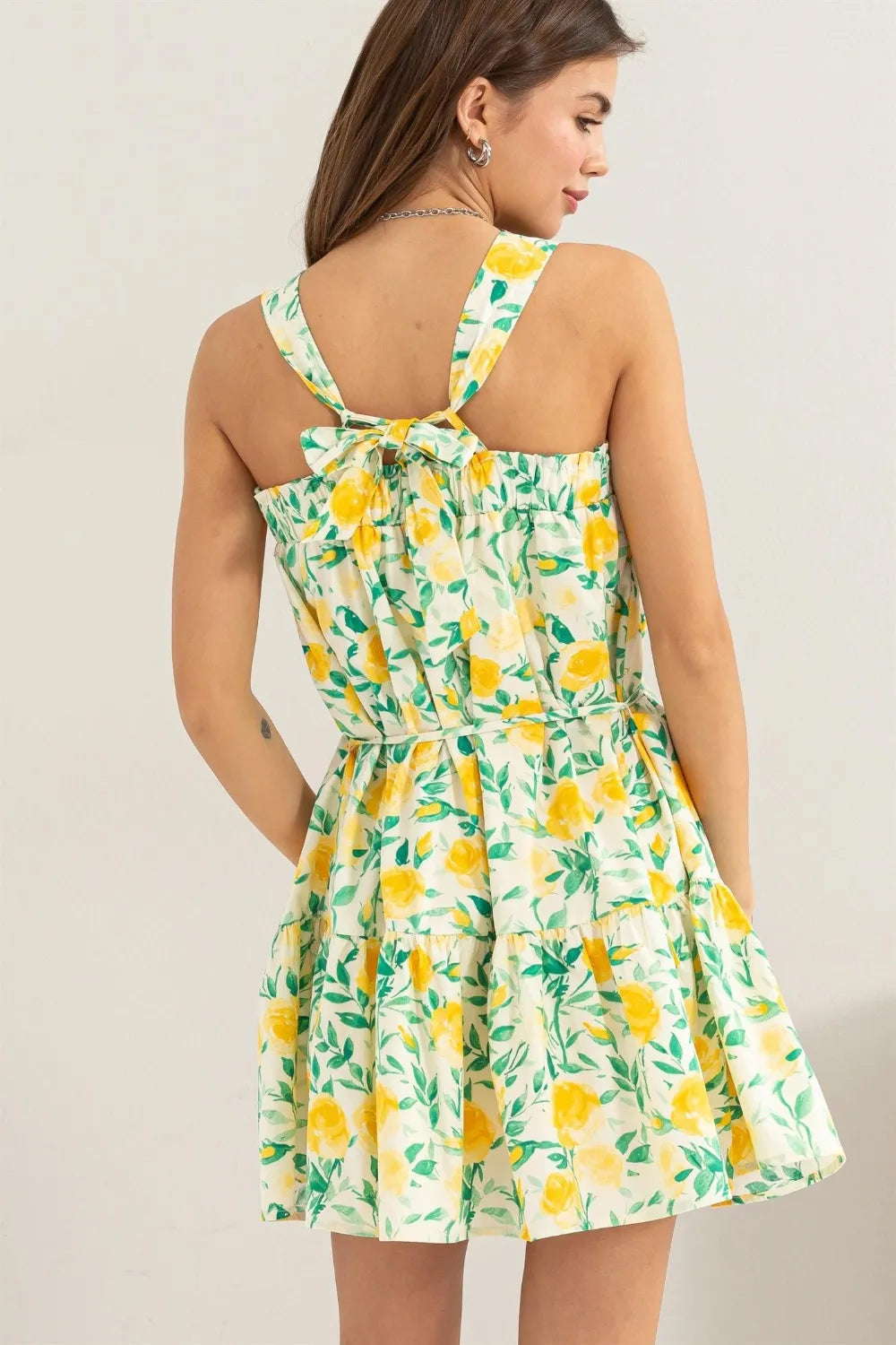 Image of HYFVE Floral Tie Shoulder Mini Dress | Queeble.shop