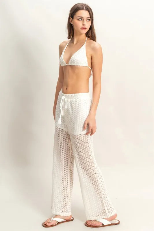 Image of HYFVE Crochet Bra and Drawstring Pants Set | Queeble.shop
