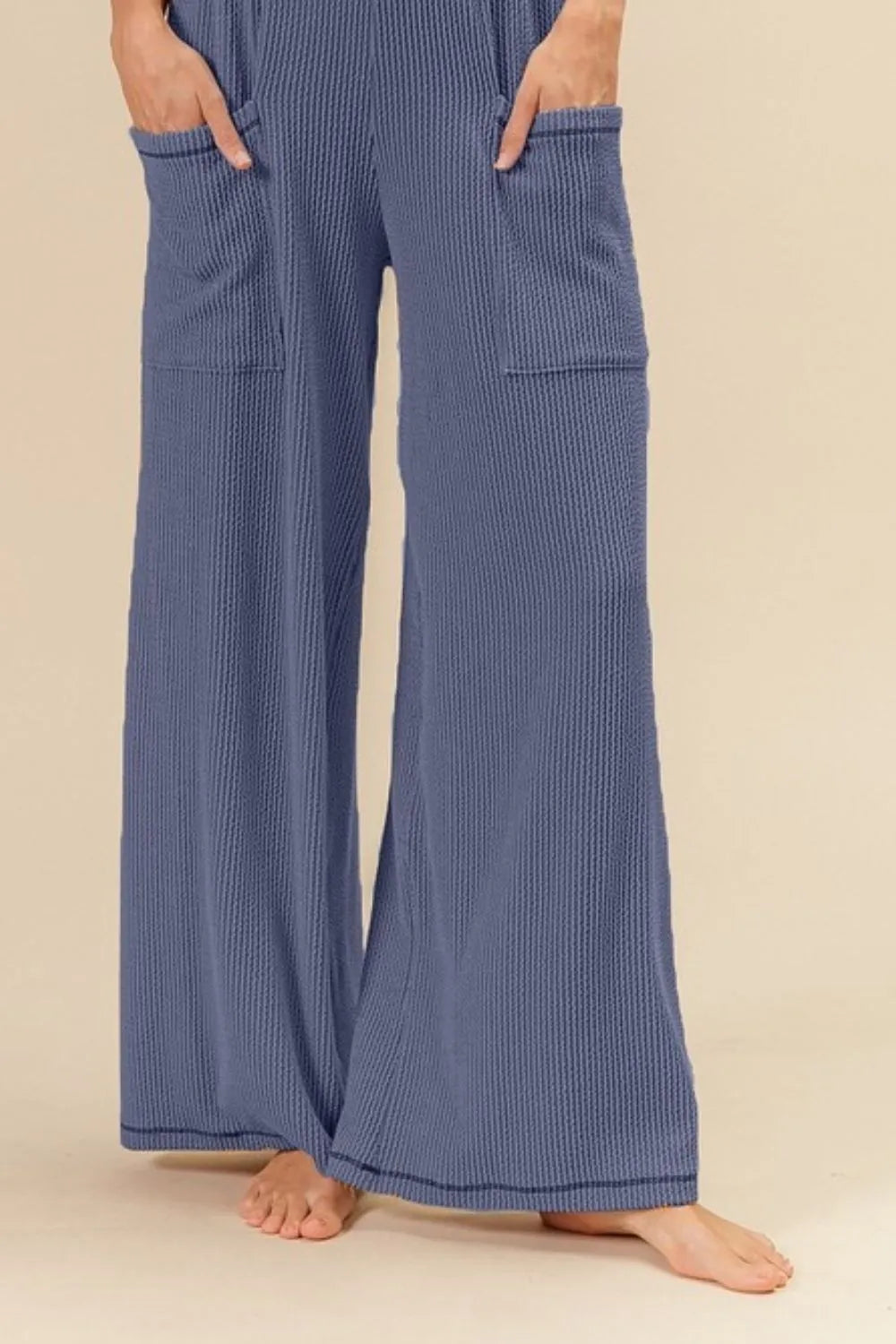 Image of BiBi 2tone Cord Rib Waist Band Side Pocket Pants | Queeble.shop