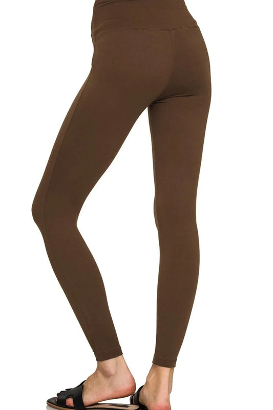 Image of Zenana Premium Microfiber Wide Waistband Leggings | Queeble.shop