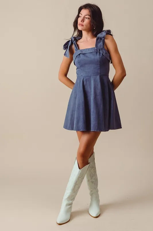 Image of SO ME Fit and Flare Washed Gameday Dress | Queeble.shop