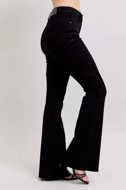 Image of Judy Blue Full Size High Waist Star Seam Detail Flare Plus Size | Queeble.shop
