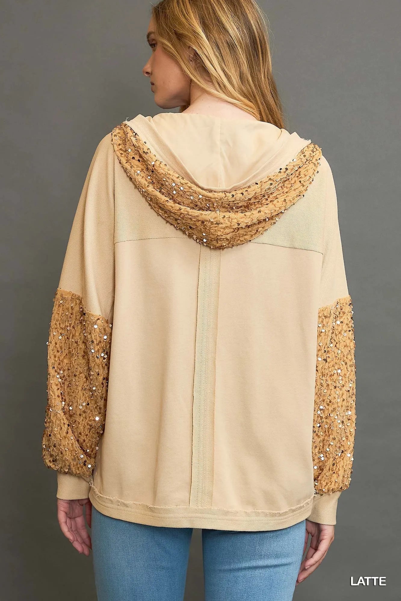 Image of Umgee Sequined French Terry Jacket | Queeble.shop
