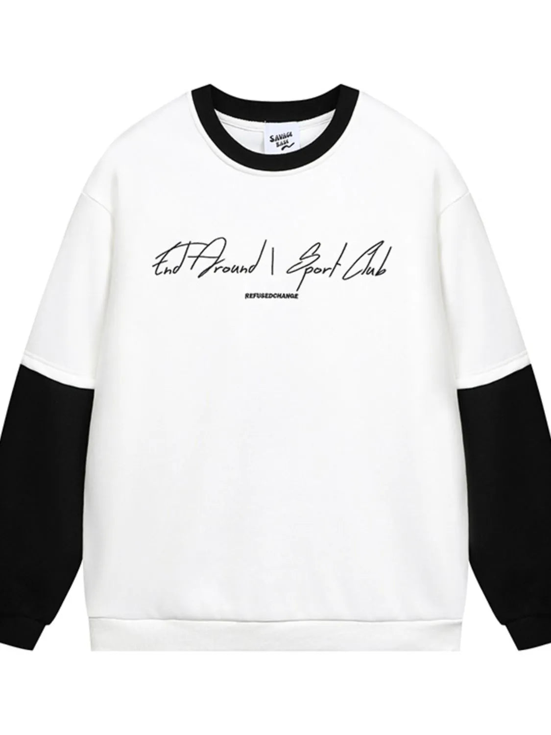 Image of Men's Color Block Crew Neck Sweatshirt | Queeble.shop