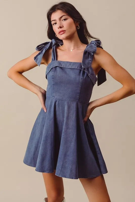 Image of SO ME Fit and Flare Washed Gameday Dress | Queeble.shop