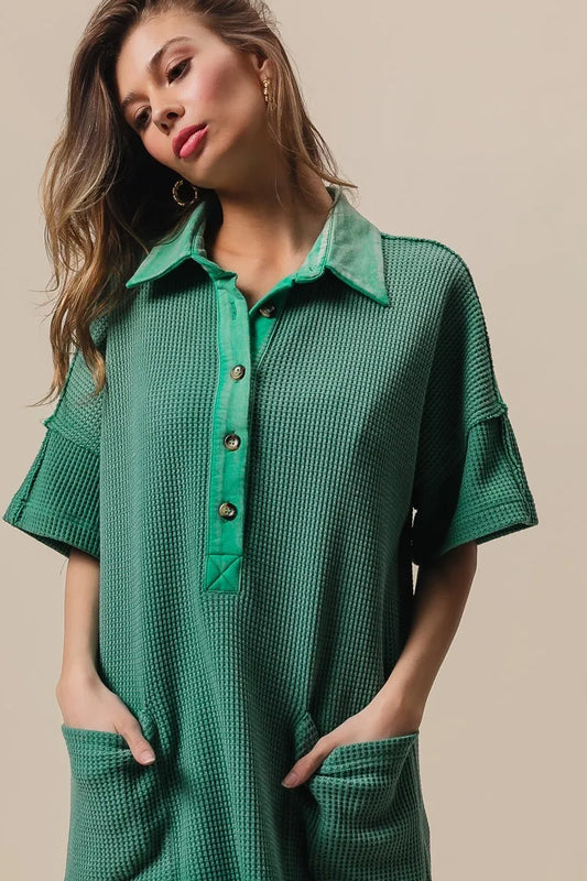 Image of BiBi Dip Dye Mineral Washed Knit Dress | Queeble.shop